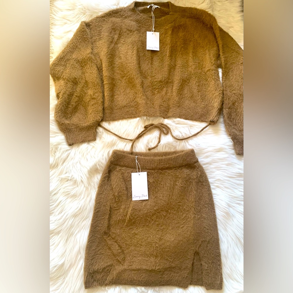 Two-Piece Skirt & Sweater Set